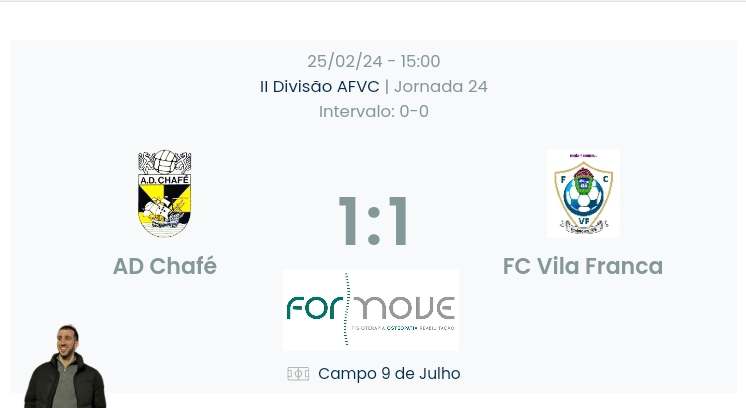 Futebol AF Viana do Castelo / Declarações Finais  Chafé 1-1 Vila Franca